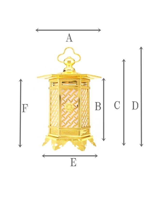 高野型吊灯籠（１対） 金メッキ仕上